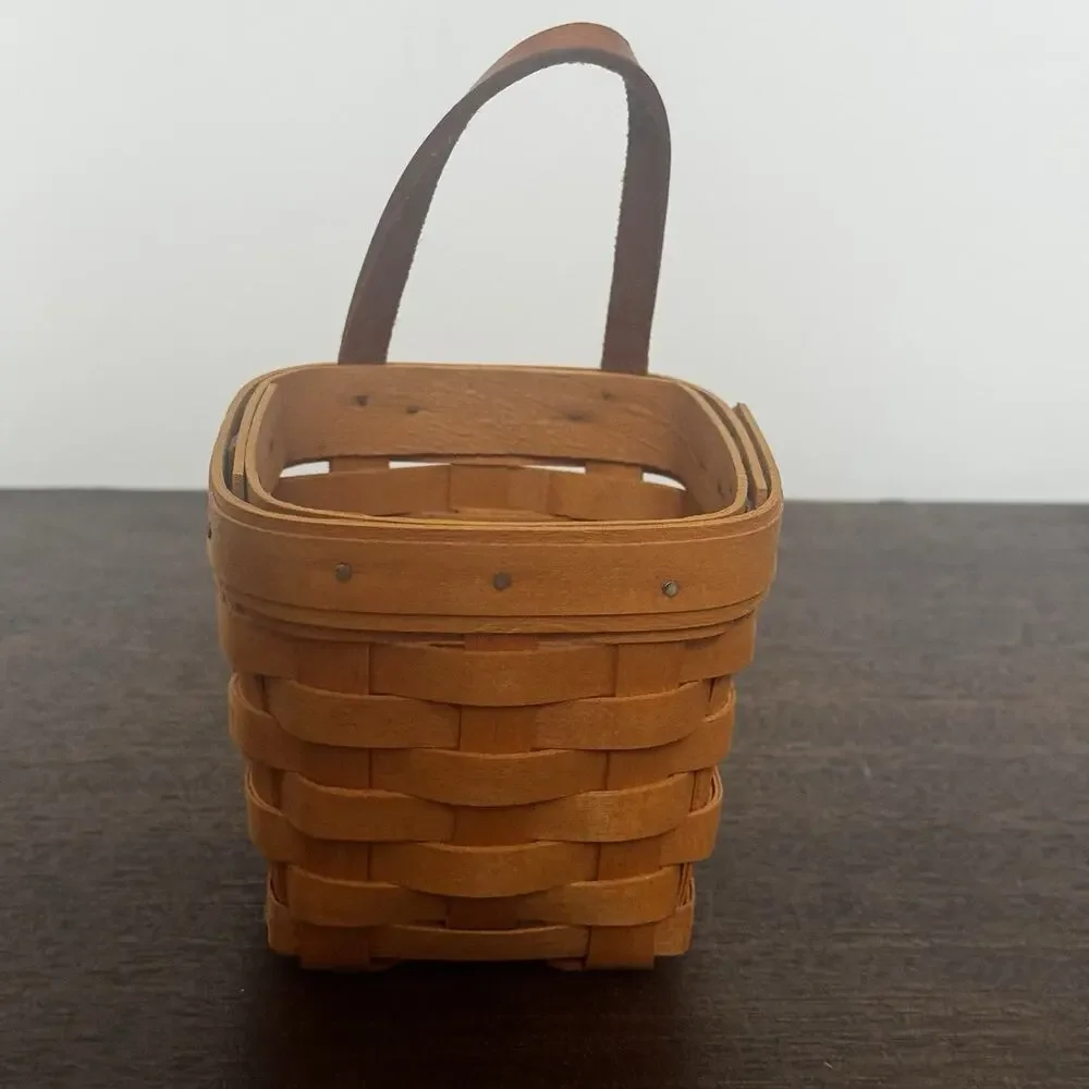 Longaberger Classic Chives Booking Basket 2000 Y2K Cottage Farmhouse Country VTG